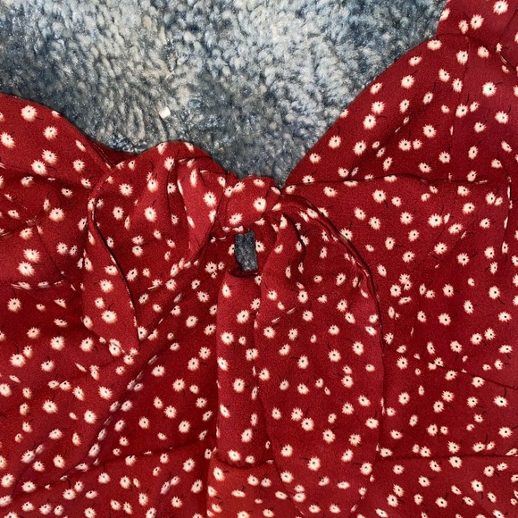 Red Polka dot tie dress - Picture 2 of 4